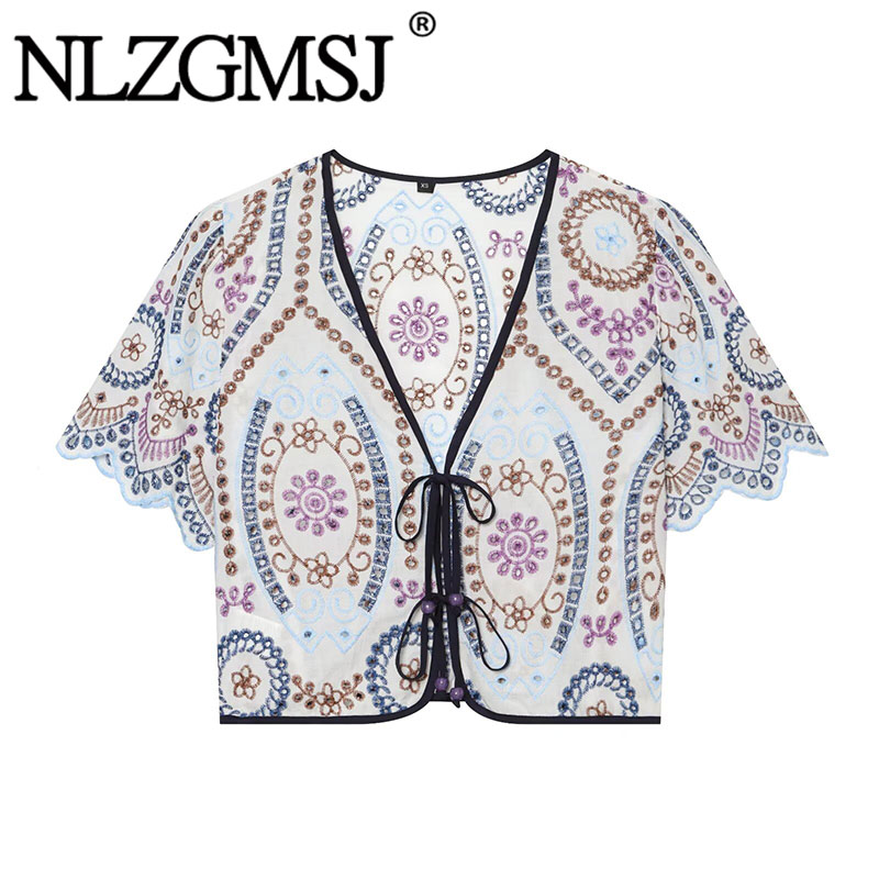 Nlzgmsj 2026 بلوزة نسائية صيفي - مراجعة Embroidery Men Shirt وسعره