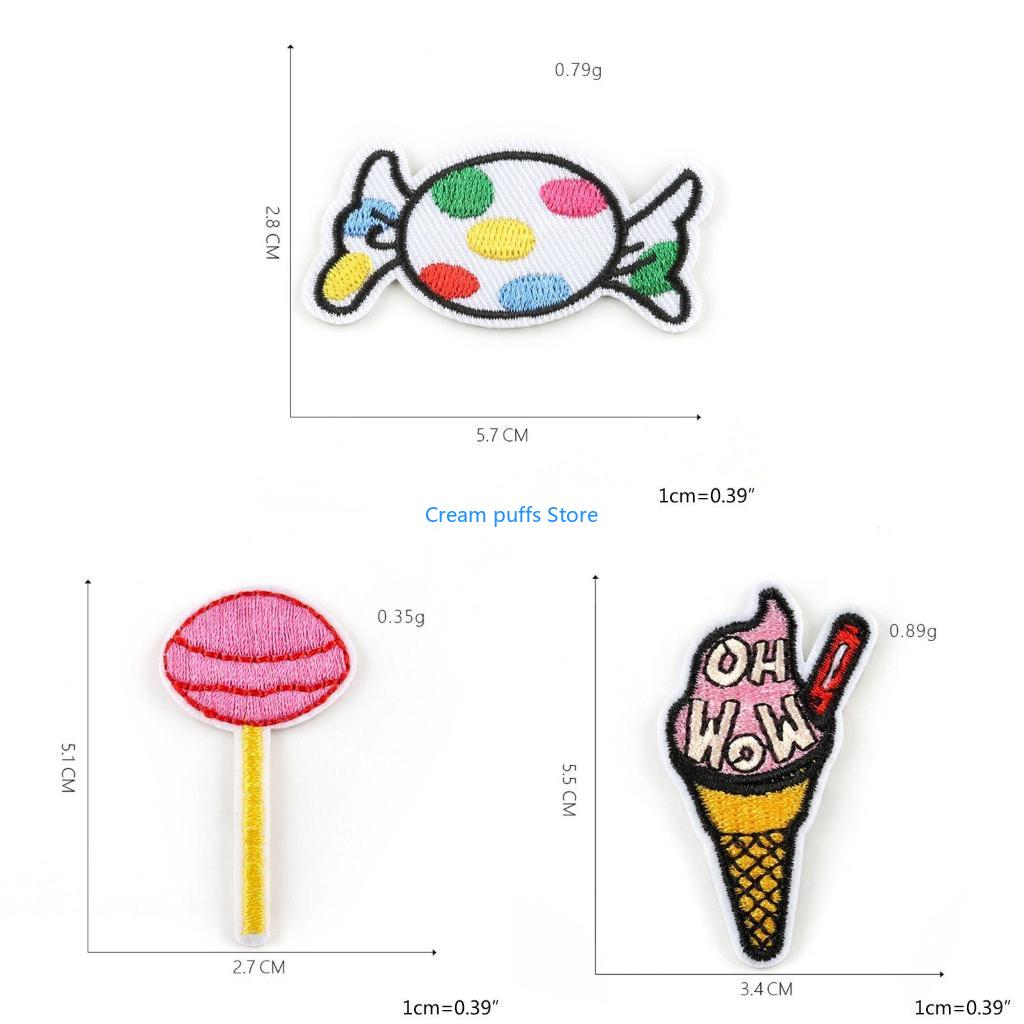 50LE 20PCS Cartoon Lollipop Ic - مراجعة Embroidery Cream وسعره