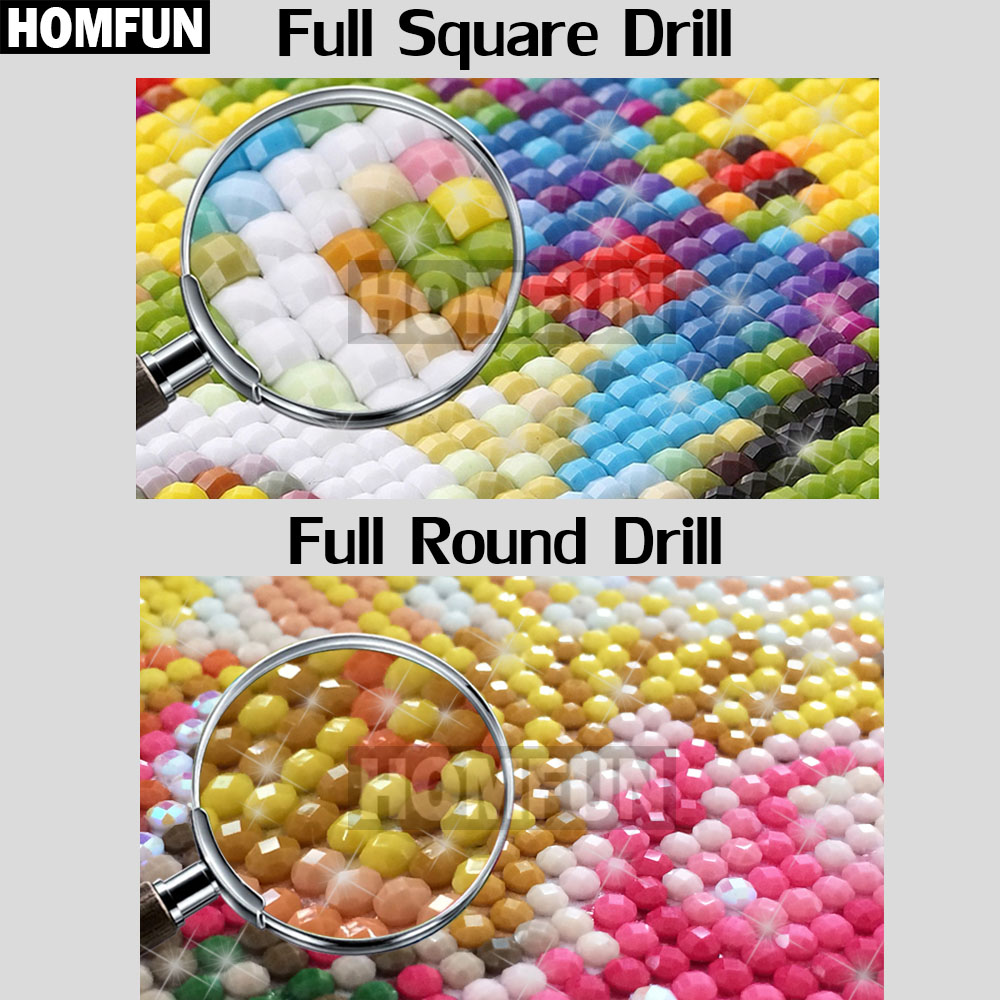 HOMFUN 5D الماس نمط حجر الراين - مراجعة Embroidery Roll Pattern وسعره