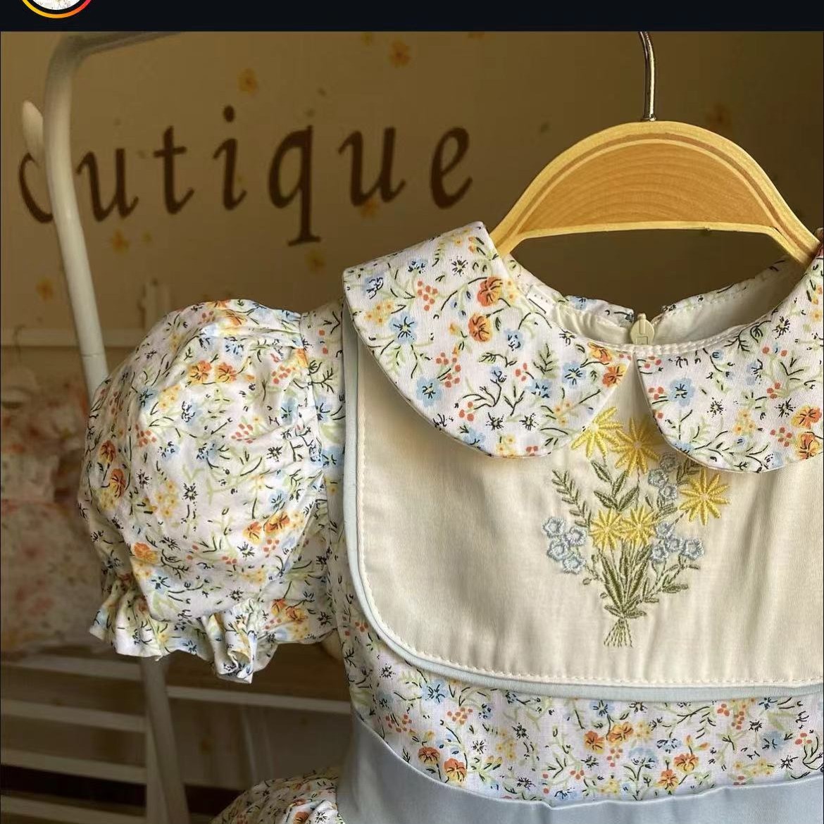 0-12Y طفلة الصيف زهرة التطريز  - مراجعة Embroidery Yellow Dress وسعره