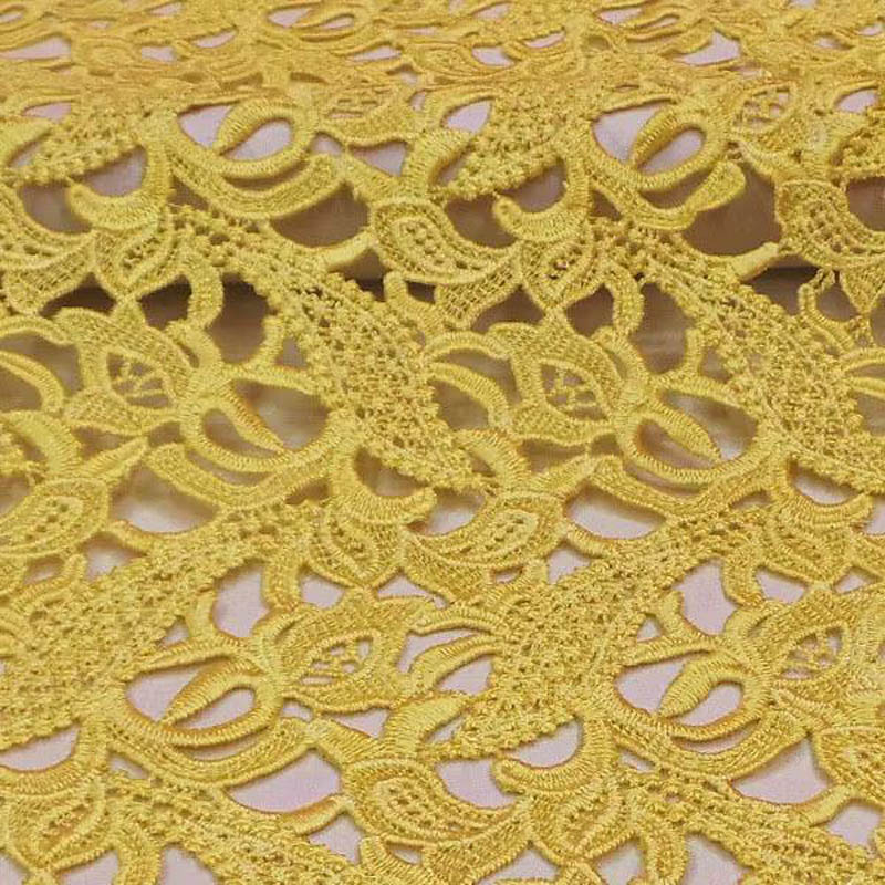 الراقية الدانتيل القماش الأصفر - مراجعة Embroidery Yellow Dress وسعره