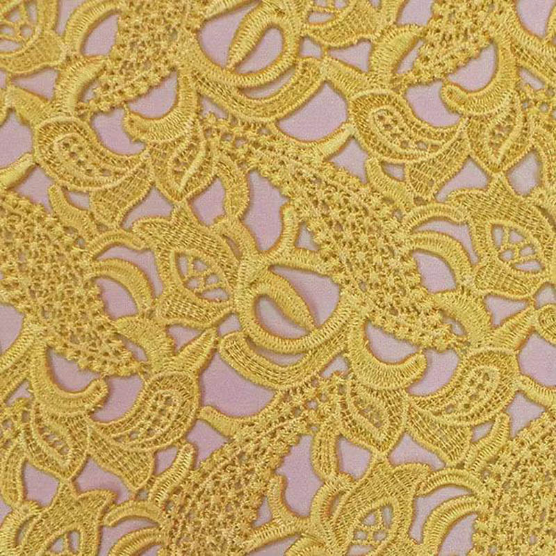 الراقية الدانتيل القماش الأصفر - مراجعة Embroidery Yellow Dress وسعره