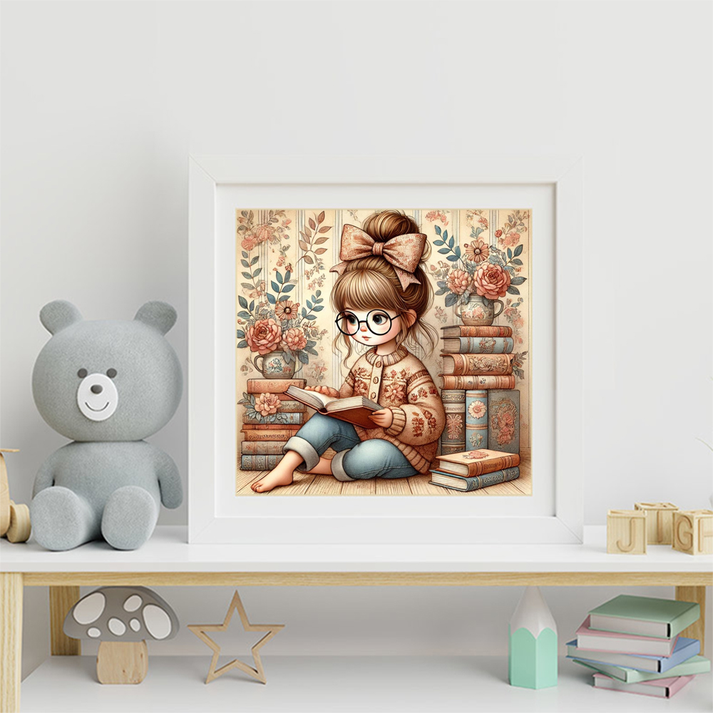 صورة فتاة فسيفساء ماسية من Mom - مراجعة Embroidery Journal Book وسعره