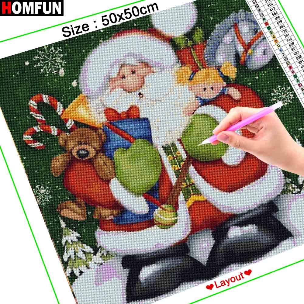 HOMFUN الماس اللوحة كامل مربع/ - مراجعة Embroidery Roll Pattern وسعره