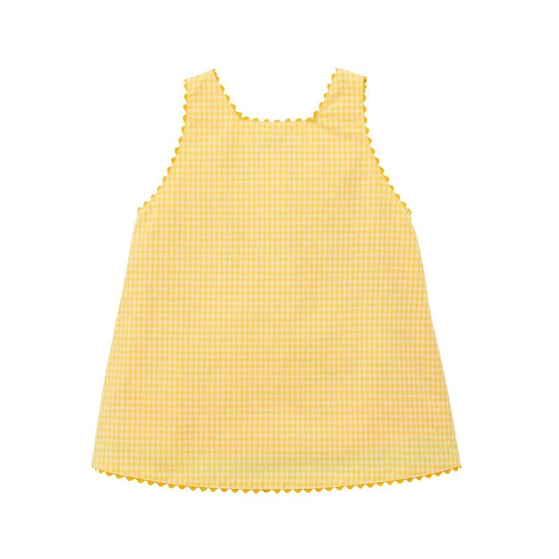 فستان أفرول قطني أصفر للفتيات  - مراجعة Embroidery Yellow Dress وسعره
