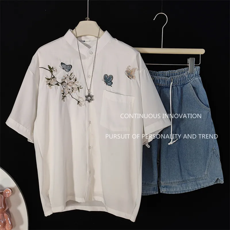 طقم رجالي من 3 قطع بتصميم صيني - مراجعة Embroidery Men Shirt وسعره