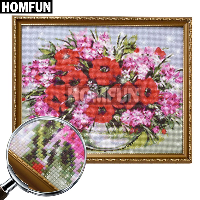 HOMFUN كامل الماس التطريز 
