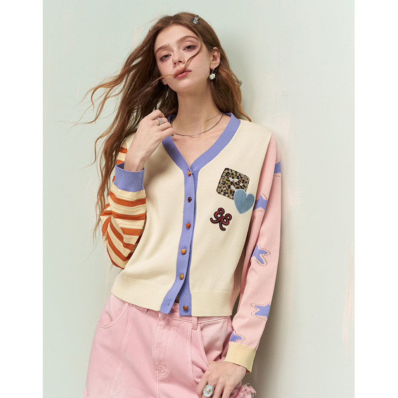 سترة ELFSACK غير متماثلة محبوك - مراجعة Embroidery Cream وسعره