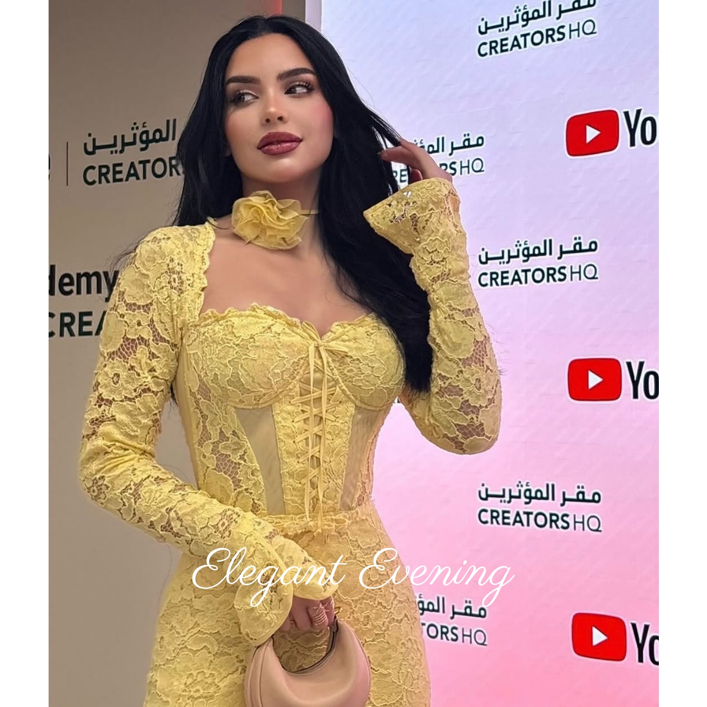 فستان حفلة موسيقية من الدانتيل - مراجعة Embroidery Yellow Dress وسعره
