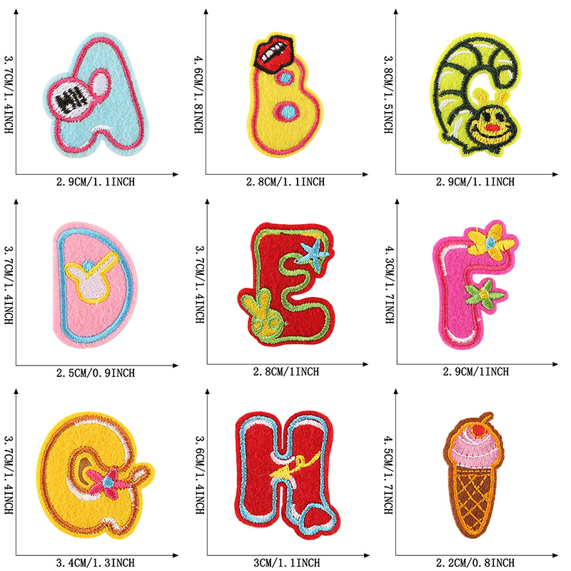 26 قطعة/المجموعات السائبة إلكت - مراجعة Embroidery Letter M وسعره